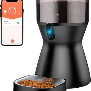 NEW-4L Automatic Pet Food Dispenser with APP, WiFi, Timed Pet Feeder Program